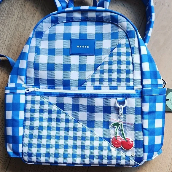 State Intarsia Kane Kids Travel Gingham